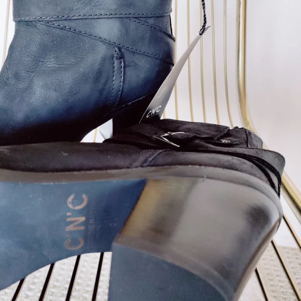 NIB $640 C'N'C Costume National Italy nubuck leather boots. IT‎ 38 US 7